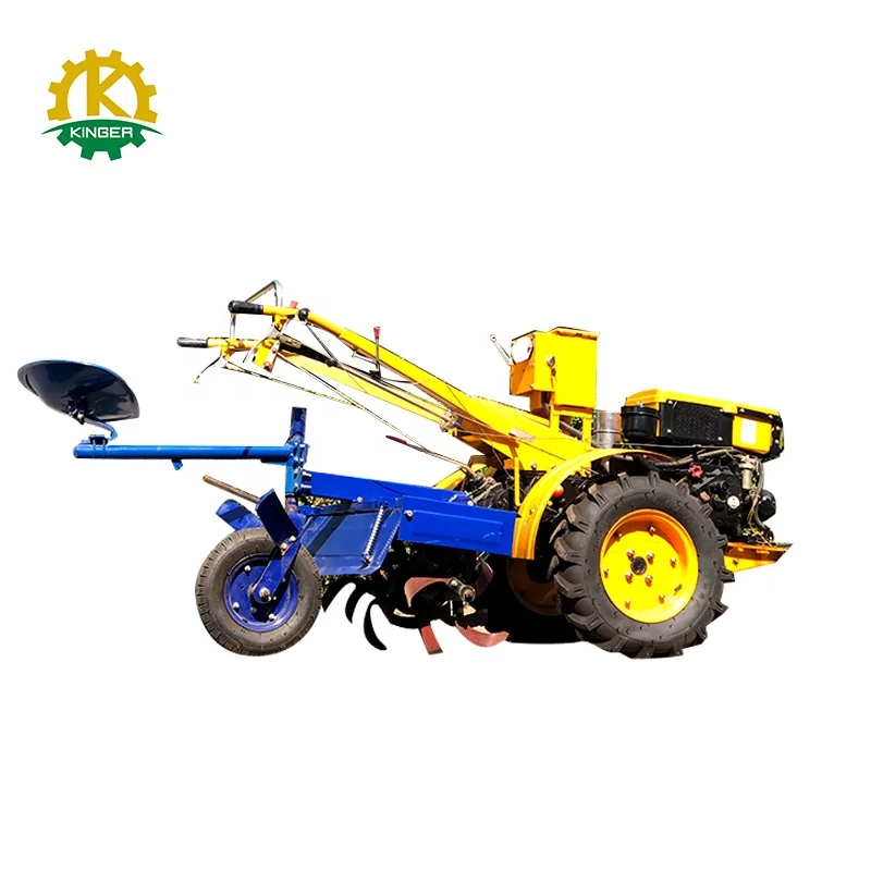 Reliable quality 12hp  mini farm walking tractor implements