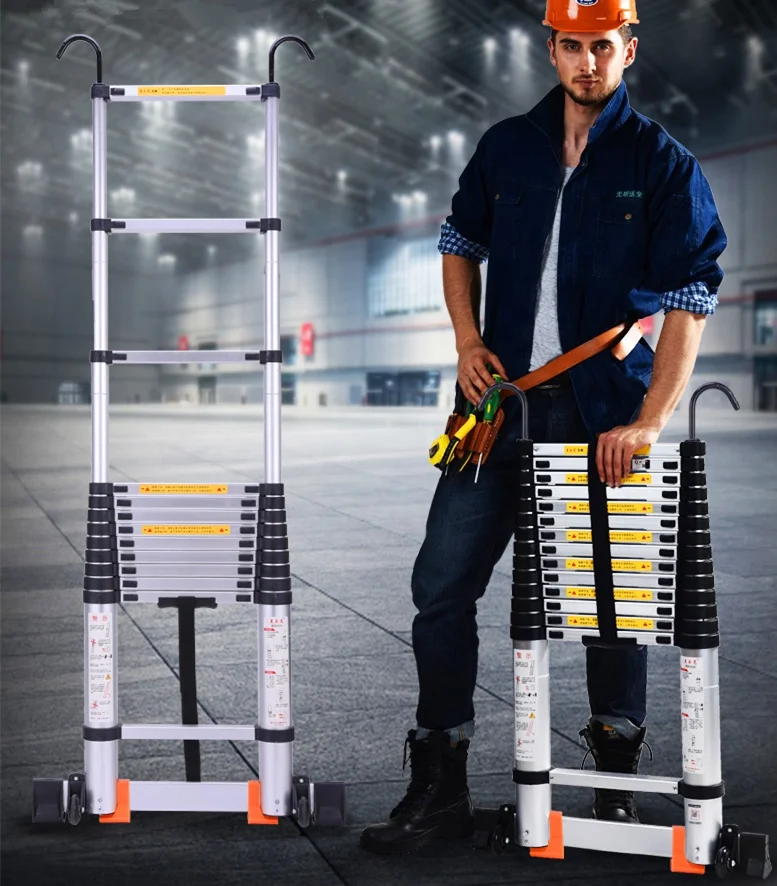 Aldi aluminium telescopic ladder with new EN131-6 soft close