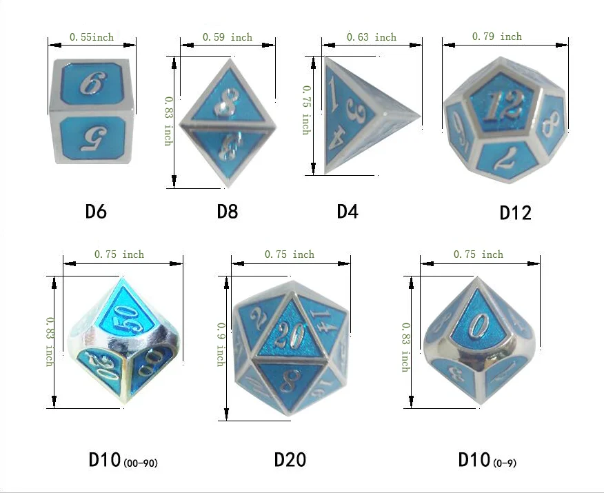 Source factory specializing in making zinc alloy multi-sided metal dice game entertainment dice