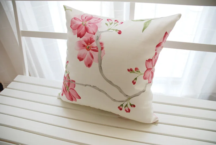 Printed Flower Pillow Covers Custom Digital Painting Cushion Covers