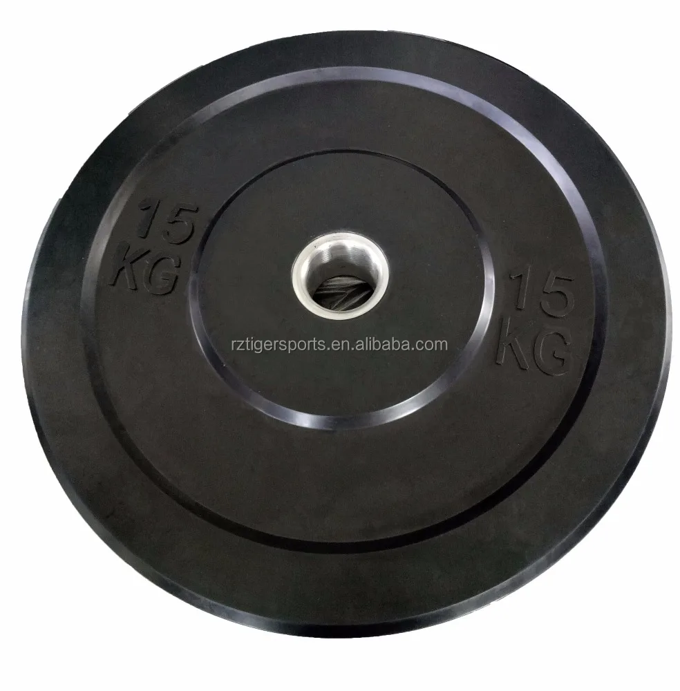 Crossfit rubber barbell weight disc for gym