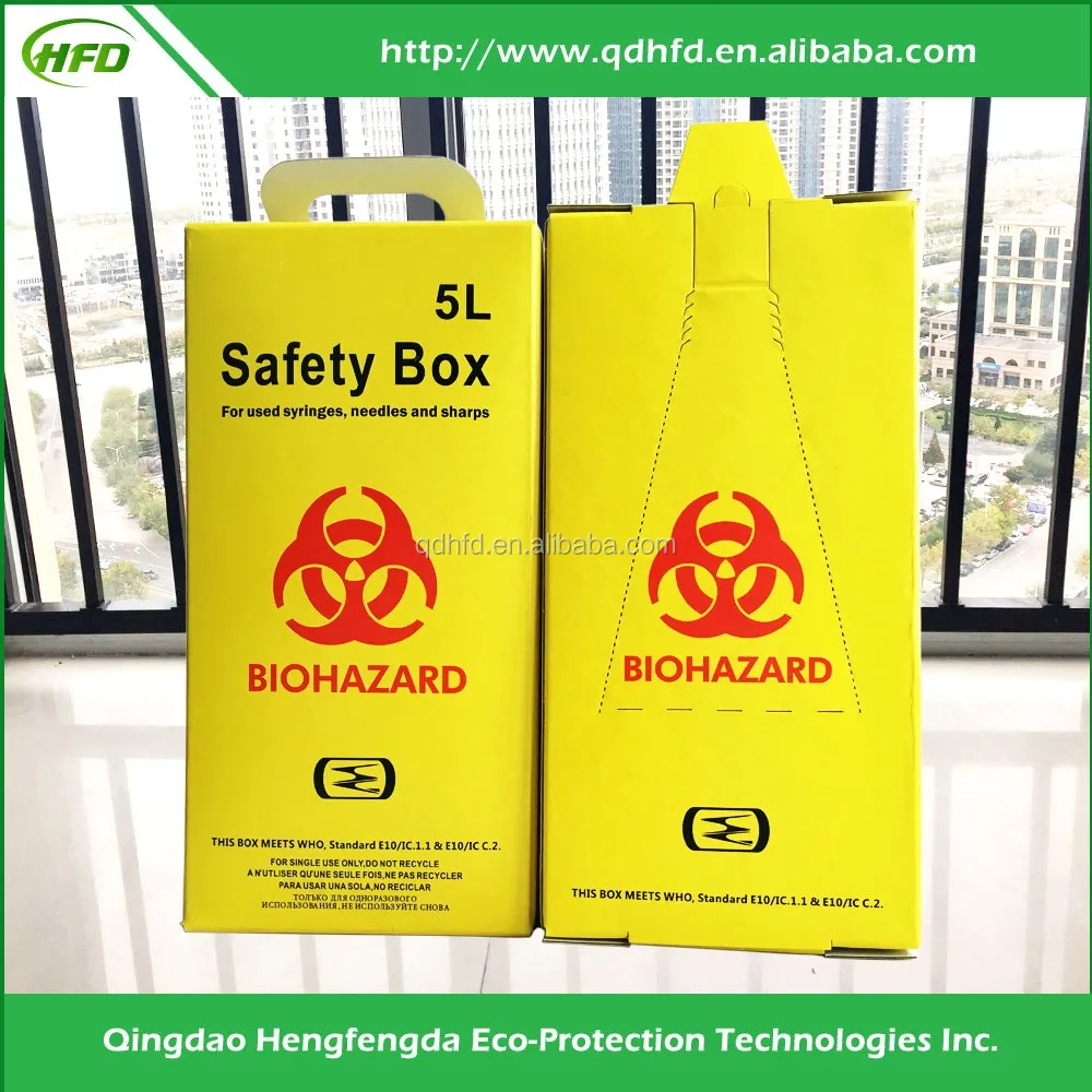 List of daily consumer products medical safety box for hospital waste
