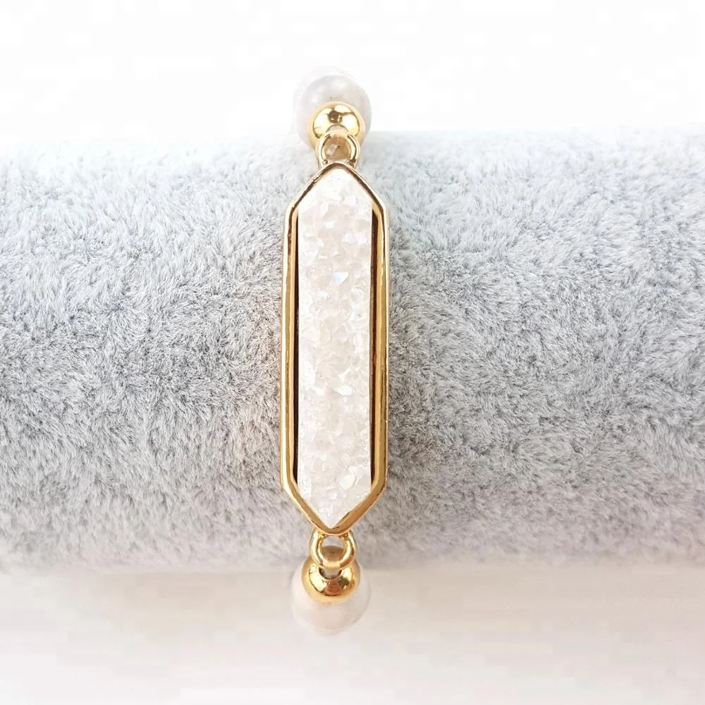 
gold bead women stainless steel gold bracelet jewelry 