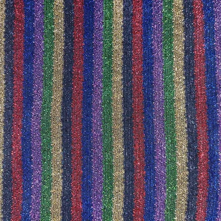 Ready goods 100% polyester colorful american knitted mesh rainbow american jijimi fabric