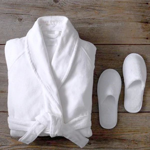 In stock hotel custom adult man and women terry velvet waffle cotton luxury bathrobe
