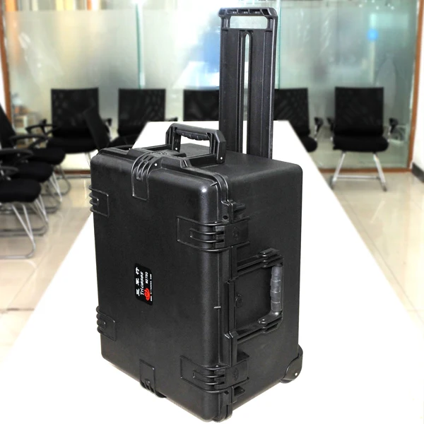 M2750 Customized logo low price hard plastic trolley toolbox with wheels and foam