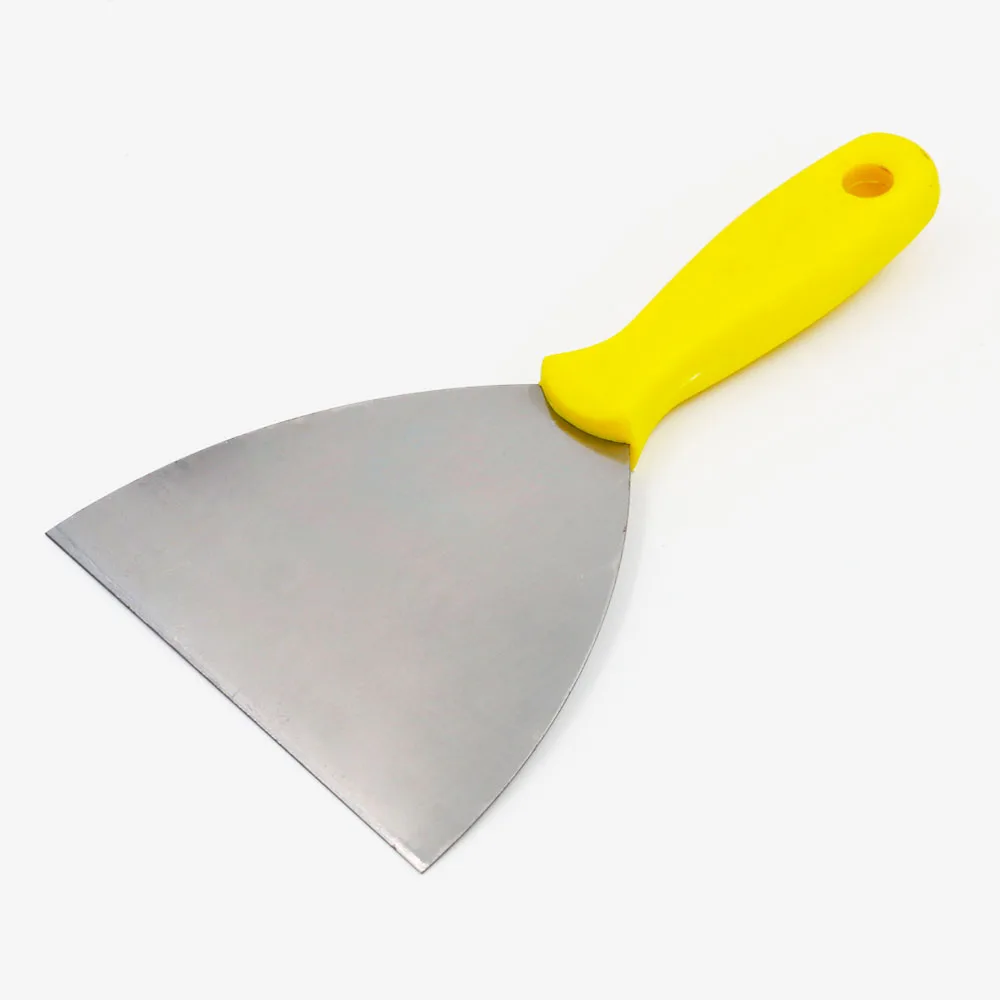 Hot sale Stainless Steel Putty Knife with Yellow Plastic Handle