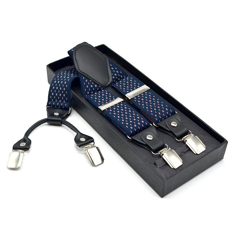 Оптовая продажа мужские подтяжки для 4 клипсы серебристого цвета из искусственной кожи цвета «металлик» кожи 3,2 см ширина 120 см длина полиэстер материал завод скоба