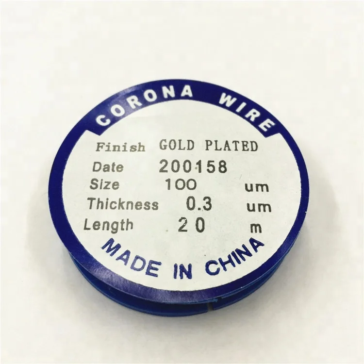 20 Meters Length 0.3um Thickness Gold Plate Charge Corona Wire for Konica for Canon for Xerox For Ricoh For Kyocera For Sharp