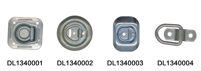 D-Ring Tie Down Ring Trailer Cargo Rope Bolt on Surface Mounting Clip Truck Load Anchor Point Lashing Ring