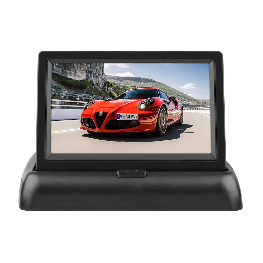Factory Wholesale 4.3 inch Car Monitor with Two Channel Video Input TFT LCD Monitor