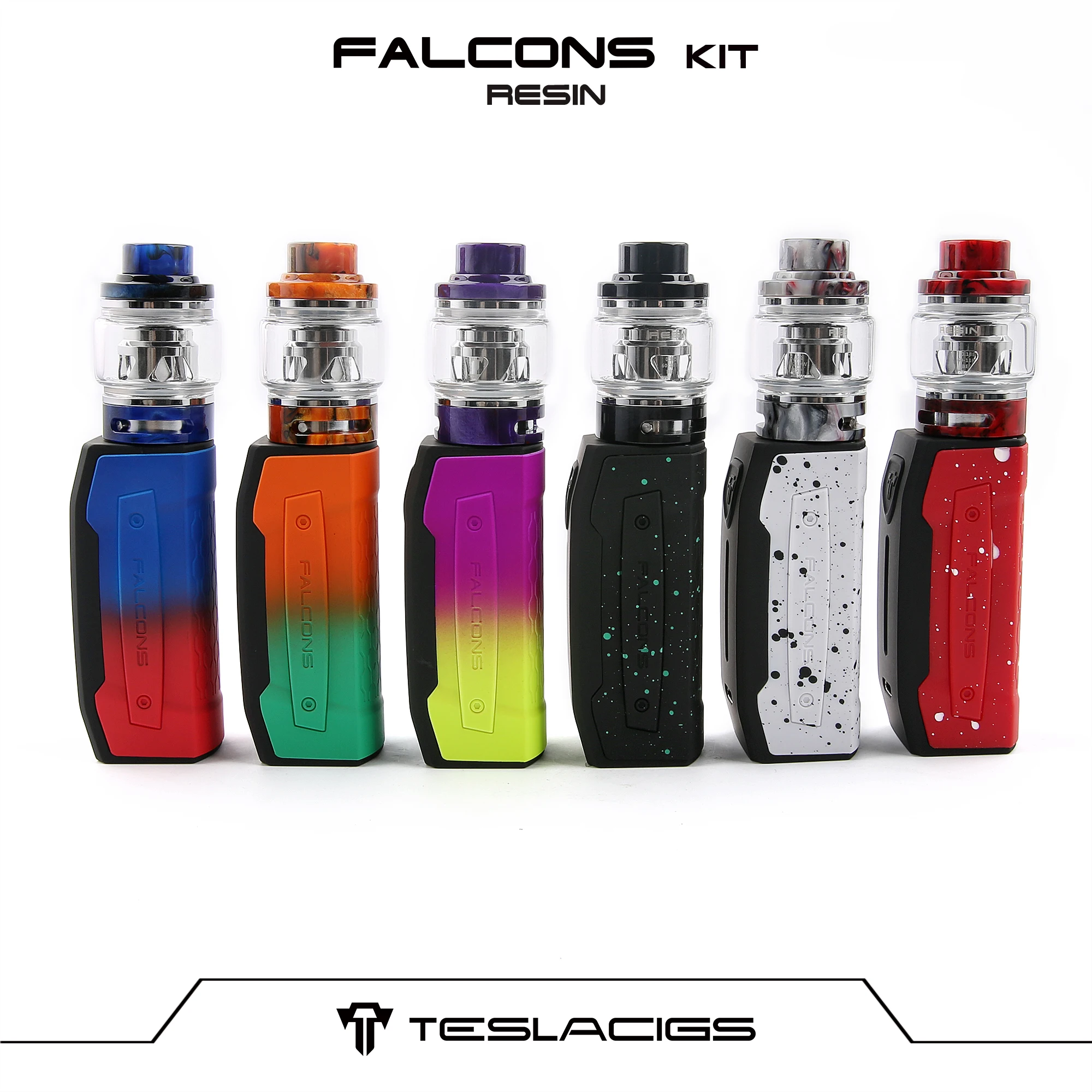 Набор ярких вейпов Tesla с баком из смолы