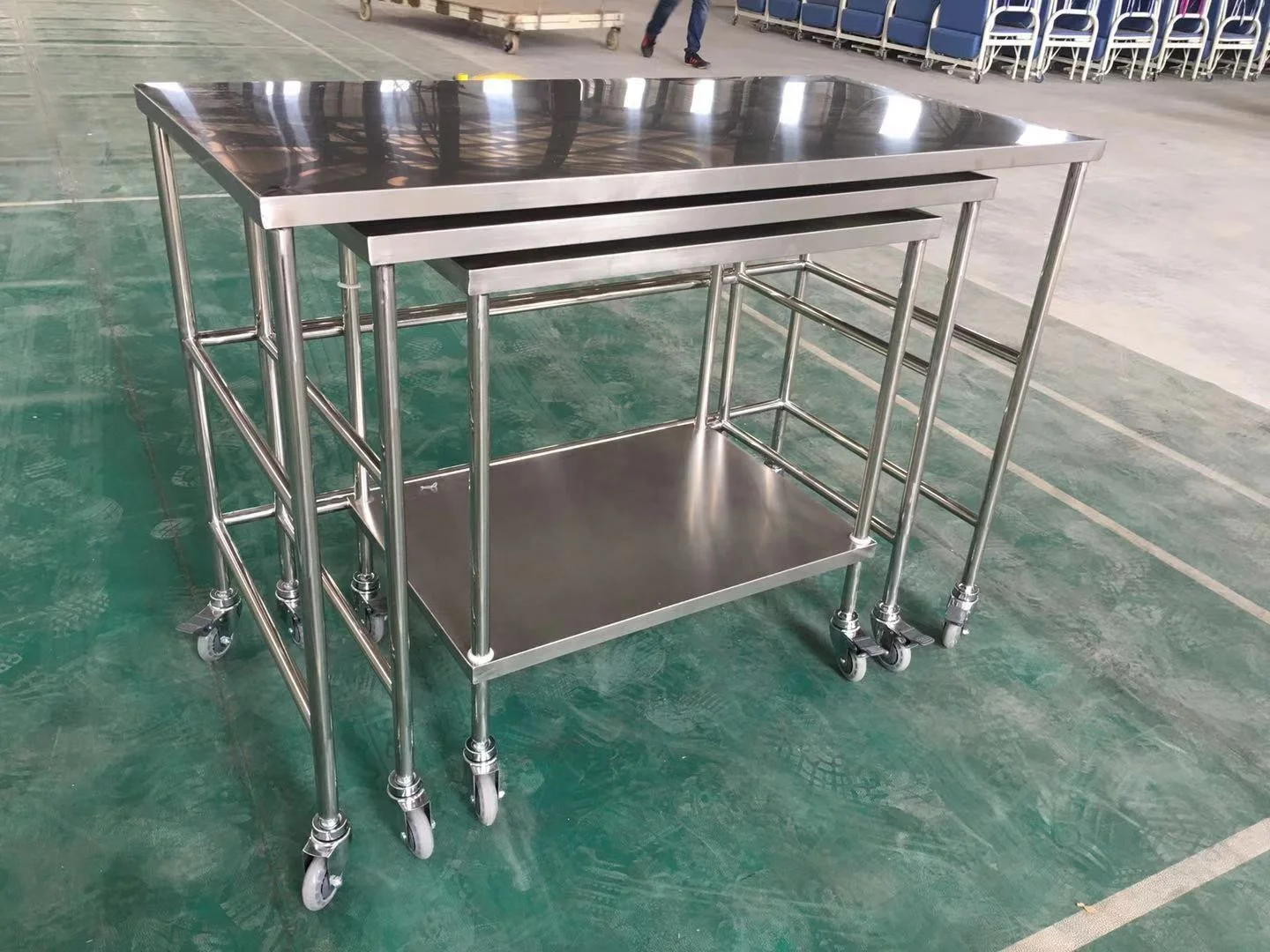 Medical Hospital Cart Stainless Steel surgical instrument trolley