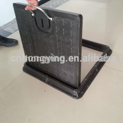 
Square SMC manhole cover with handle 