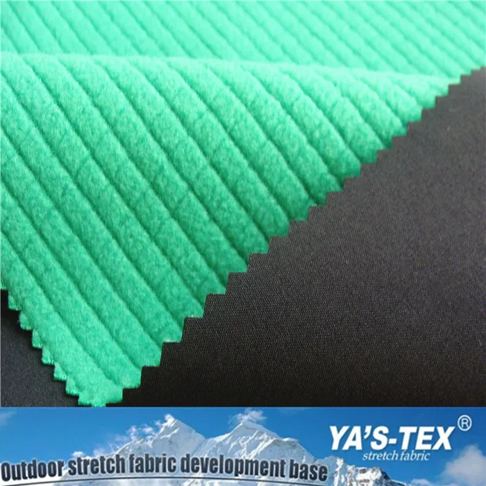 
4 Way Stretch Polyester fabric Bonded TPU Polar Fleece Softshell Fabric 