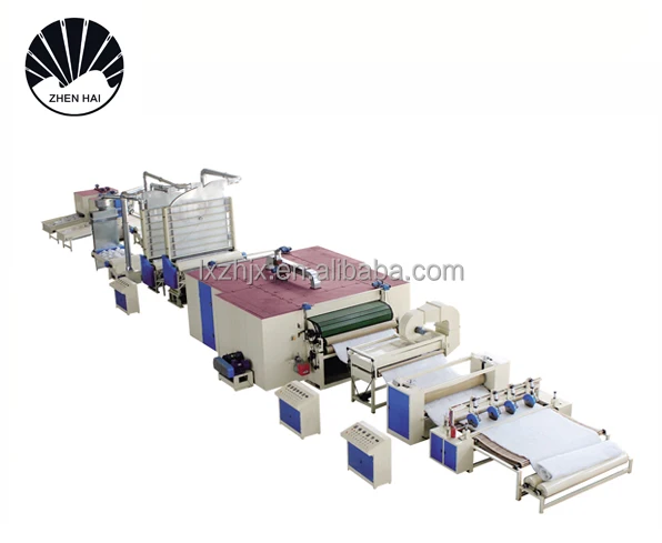 YWJM-1 Topper mattress wadding roll making machine interlining production  line plant