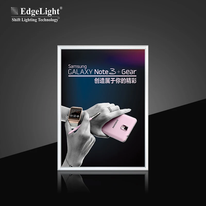 Poster display led slim snap frame photo light box