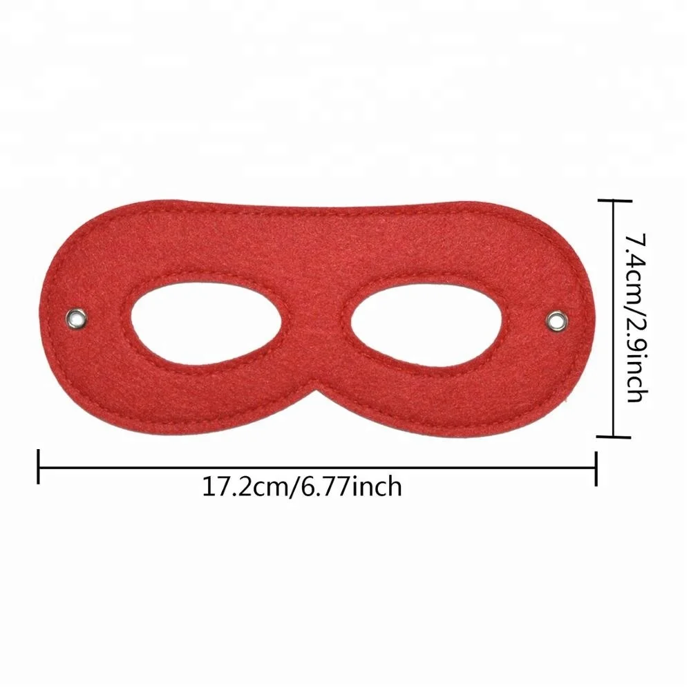 Custom High Quality Colorful Party Favors Dress Up Felt Cosplay Mask with Elastic Band for Kids