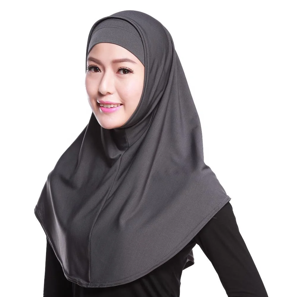 
wholesale high quality bonnet hijabs classical Muslim two-pieces covering headscarf hijab 