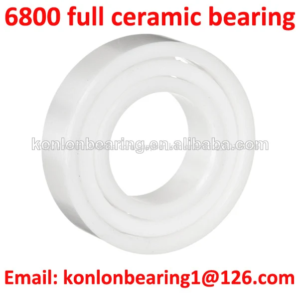 6800 полный керамический подшипник, 10x19x5 мм, zro 2, политетрафторэтилен клетки, открыть