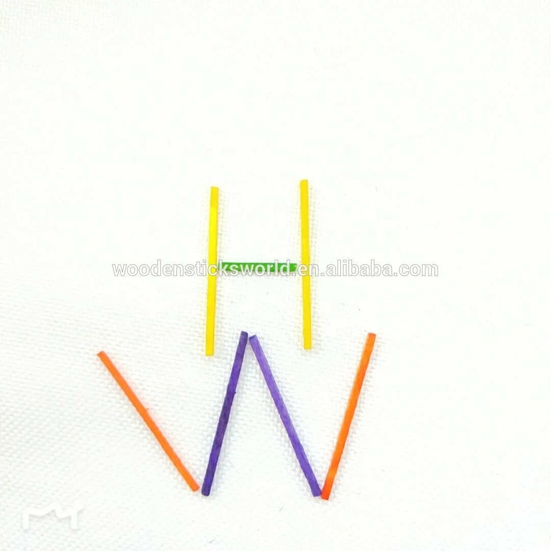 
wooden color match sticks for kids DIY handle craft kit 