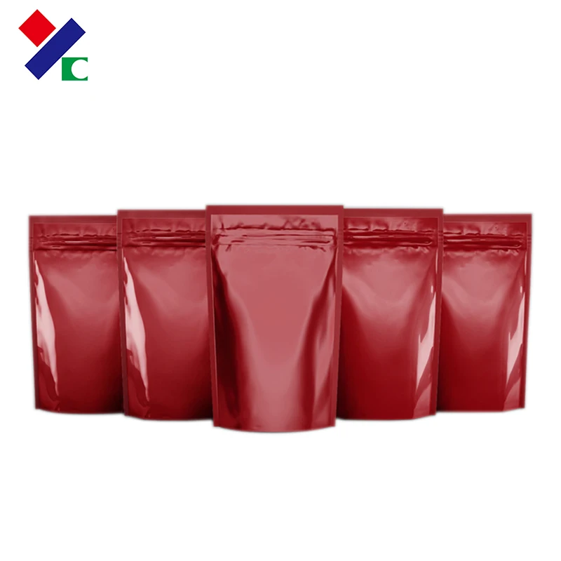 Белый стоячий биоразлагаемый пластиковый пакет-саше