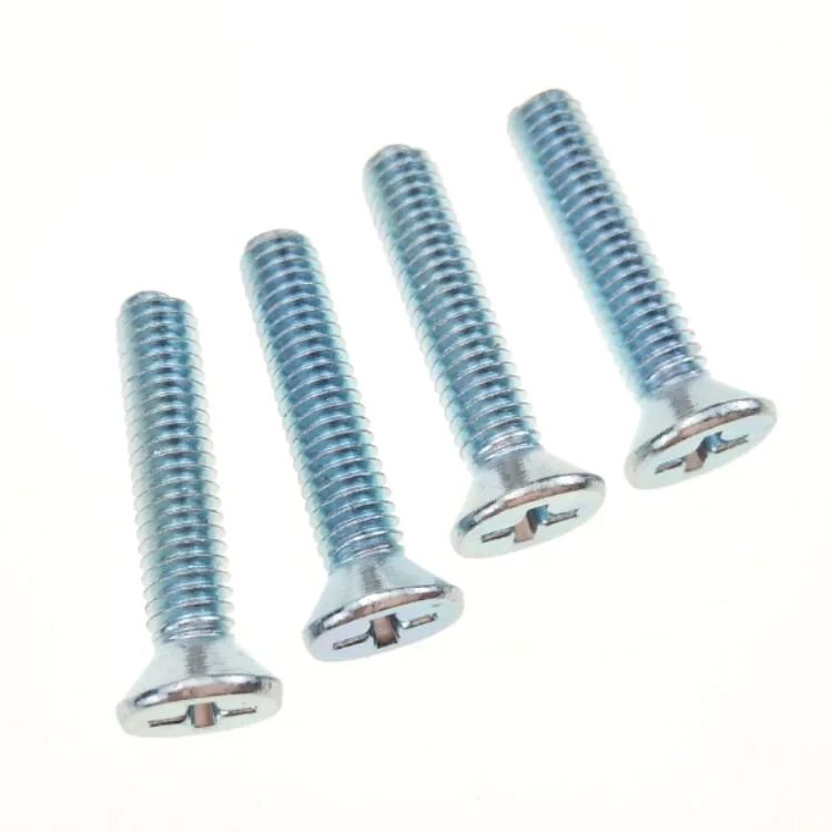 Крепежные винты с плоской головкой Phillips стандартная оцинкованная сталь M4 DIN 965