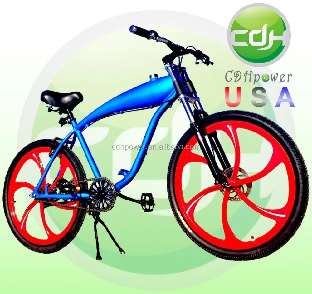 CDH Motorized Bicycle with Mag Wheel, Gasoline Engine Bicycle, Gas Bike 26inch built in 2.4L gas frame/ gasoline bicycle