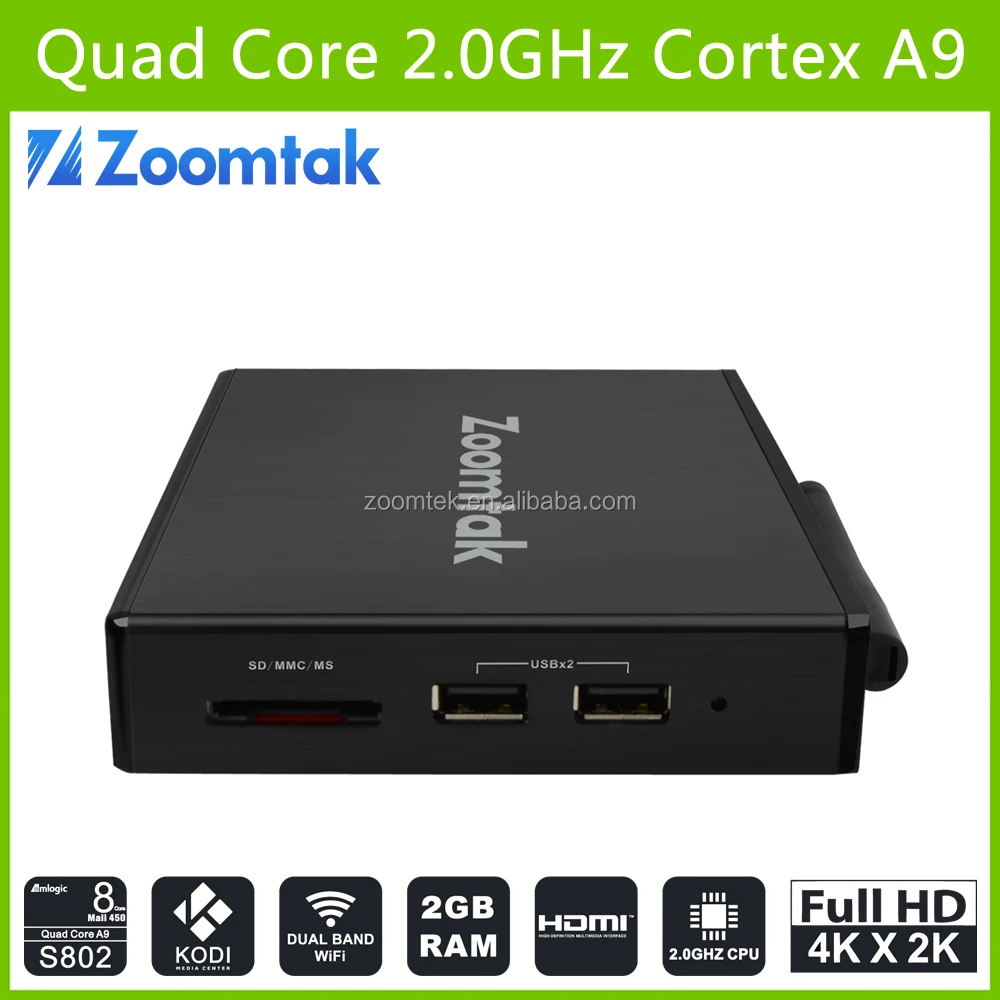 Андроид 4.4 Amlogic S802 четырехъядерных процессоров андроид смарт-телевизор коробка KODI предварительно установлено