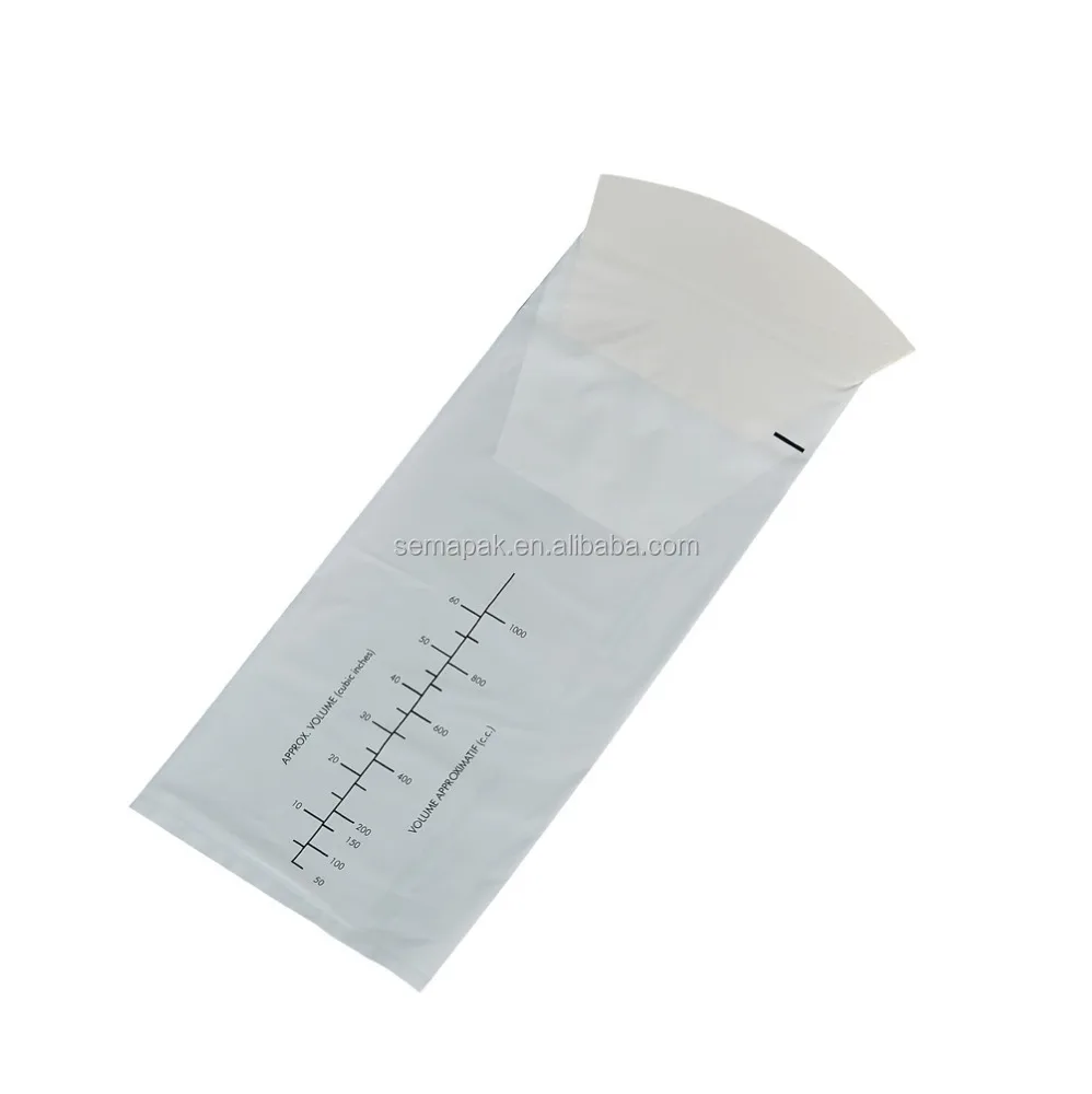 Standard size plastic air sickness bag with logo and paper collar  for medical waste