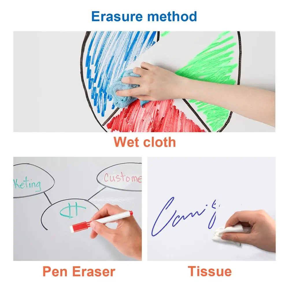 NEWYES Dry Erase Board Wall Flexible Removable To Do List Self-adhesive Whiteboard Film Sticker