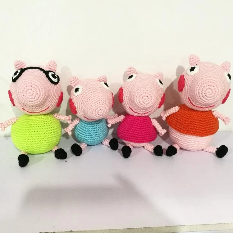 
Wholesale Custom 100% Handmade Crochet Armigurumi Baby Gift Soft Toy Little Pig 