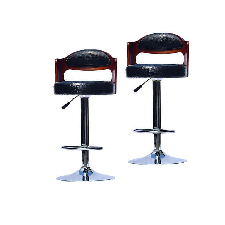Популярный Недорогой кожаный шарнирный барный стул с металлической рамой на заказ