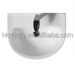 Hotel design Sanitary ware Bathroom pedestal hand wash basin laboratory ceramic sinks
