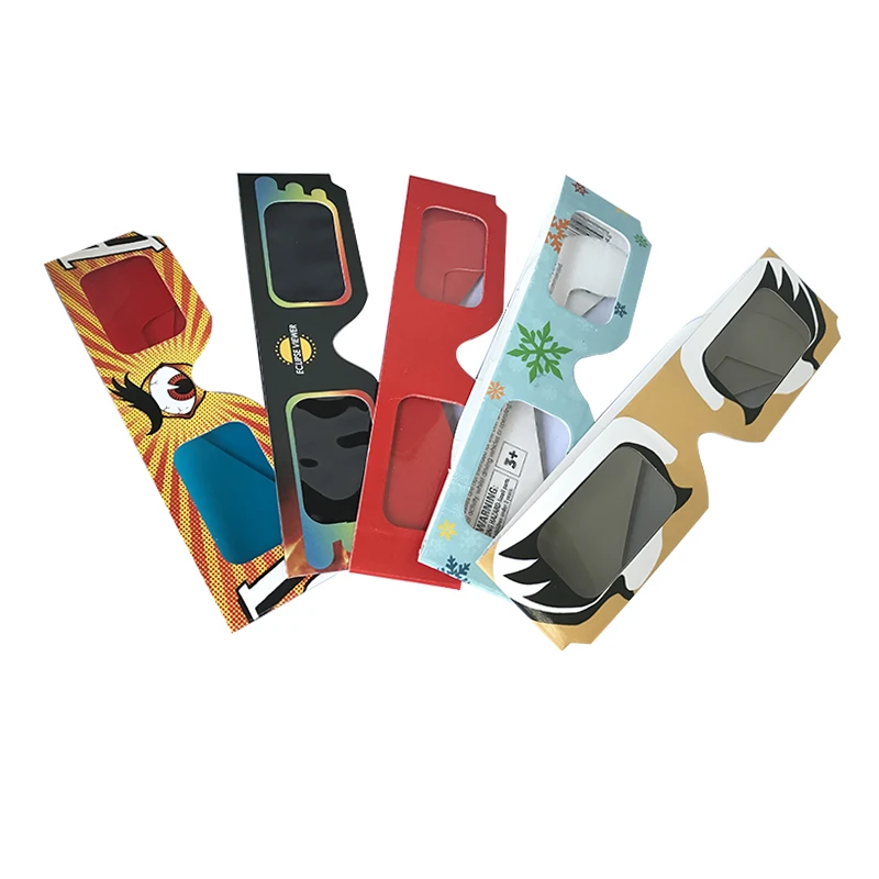 2021 Customized Brand Paper Diffraction Glasses Snowman Xmas Tree Love Heart Effect Firework Glasses