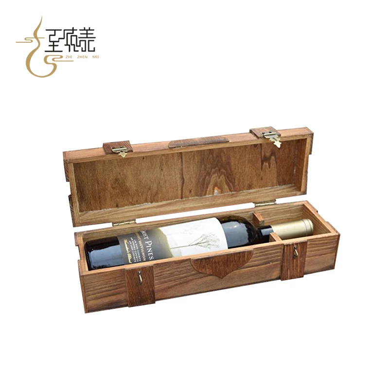 Good Sell Rustic Wood Wine Gift Box Wooden Wine Box For Wedding