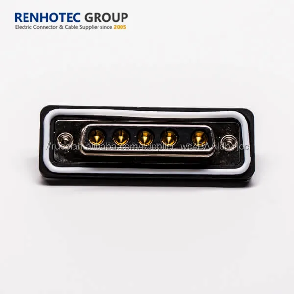 Large Current Waterproof IP67 Straight 5W5 DB Solder Connector