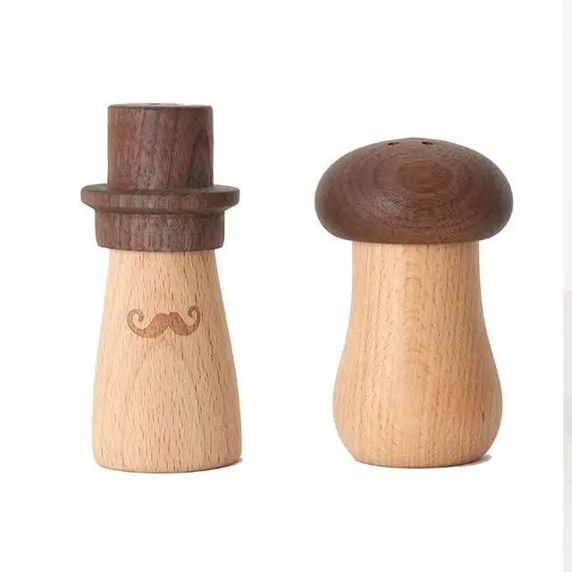 Custom printing wooden craft gift funny japanese novelty mushroom fancy personalized portable decor toothpick dispenser holder