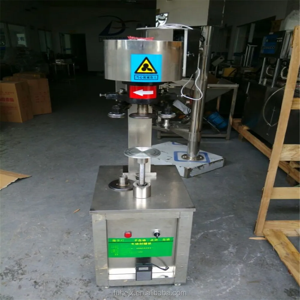 Настольная полуавтоматическая пневматическая машина для укупорки крышек