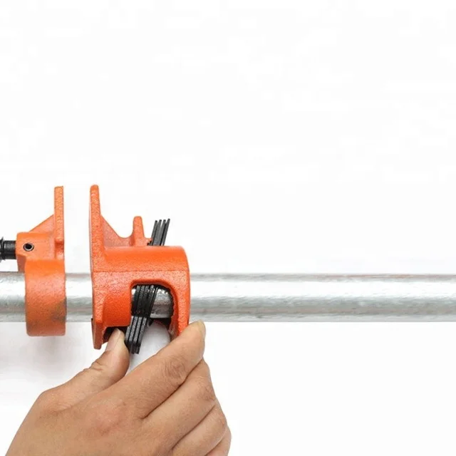 
American-style light duty quick release 1/2inch 3/4 inch woodworking pipe clamp with or without legs sliding pipe clamp 