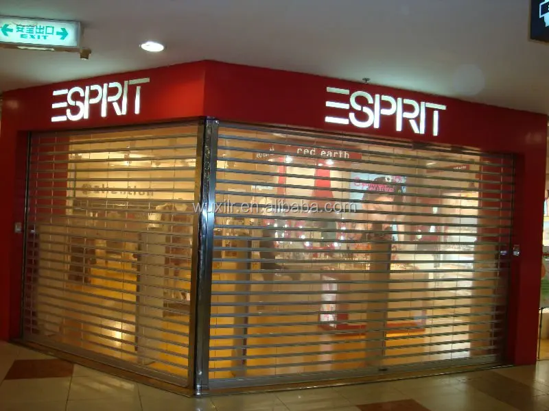 Transparent Crystal Rolling door Transparent Mall Rolling Shutter Door