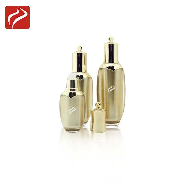 Wholesale Gold Crown Shaped Plastic Acrylic Containers Facial Cream Bottle