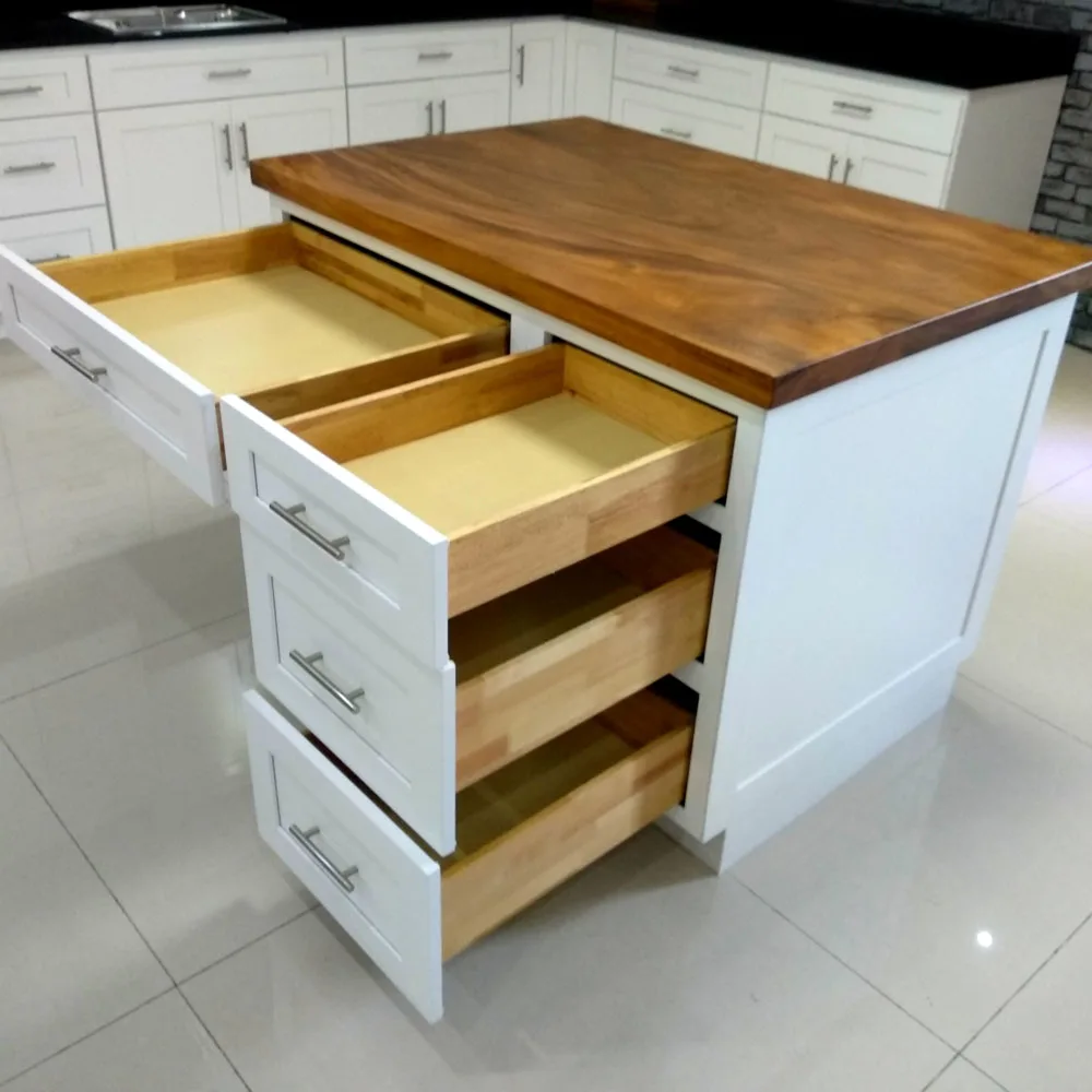  Американские кухонные шкафы из массива дерева современный кухонный остров с