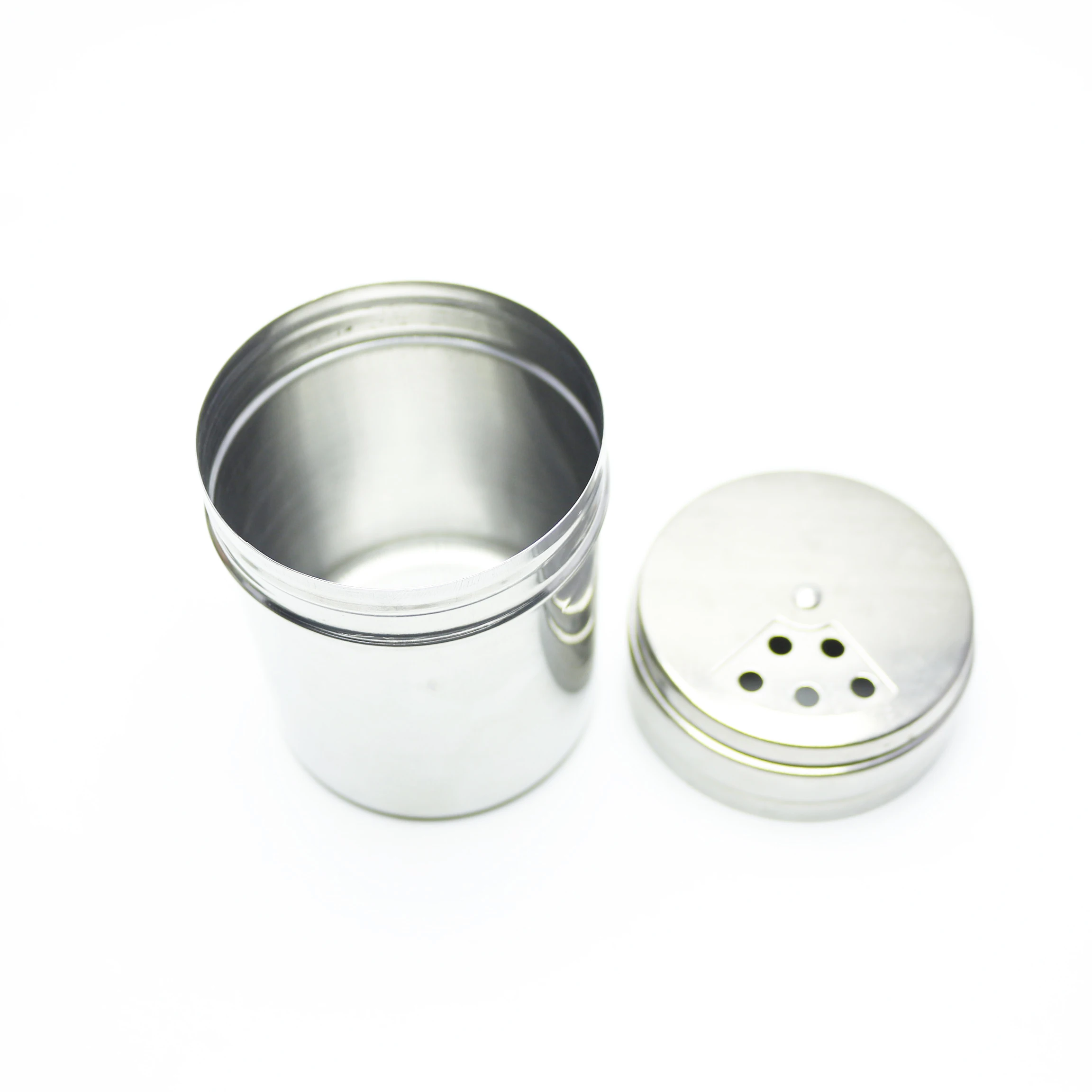 hot-selling custom stainless steel spice tin with spice shaker for spice pepper and salt  AJ-74D