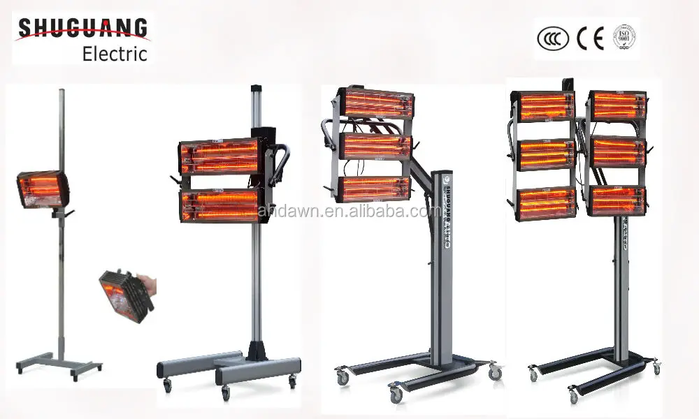 Infrared paint drying curing lamps after sparying coating