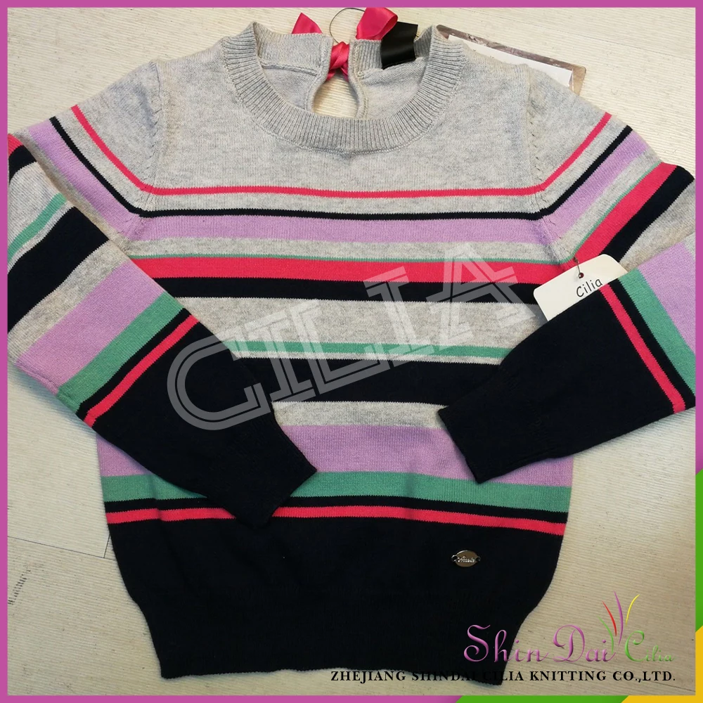Лучшие продажи новый дизайн высокого качества дышащий шерстяные пуловеры свитер для девочек