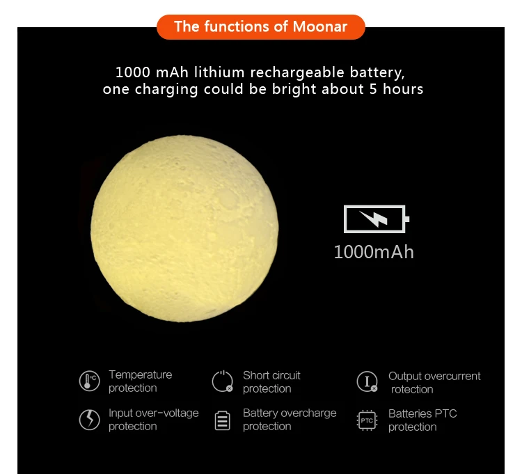 2017 New arrival led moon light ball, moonlight led ball, floating led illuminated swimming pool ball light