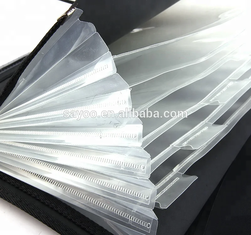 
Office PP file box A4 expanding file pockets with notebook 