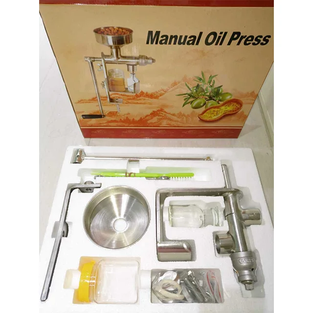 Stainless steel cold press small manual Sunflower Sesame peanut oil expeller machine