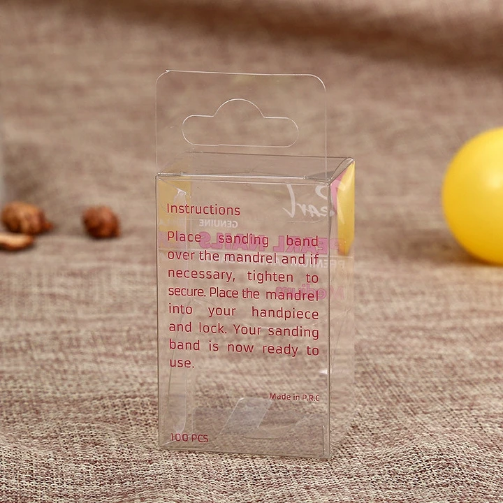 Custom logo clear PVC boxes for gel polish bottle Wholesale nail polish packaging box